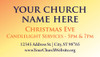 Customizable Christmas Invite Cards - Candlelight Glory - 2x3.5 Printed Size