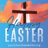 Yard Signs - Easter - Blue Day Happy Easter - 24" x 24" Printed Size