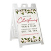 Ivory Glory Red - Christmas - Deluxe A-Frame Sandwich Board Street Signs (24"x36") - White Frame - AFFA210400