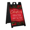 Ivory Glory Red - Christmas - Deluxe A-Frame Sandwich Board Street Signs (24"x36") - Black Frame - AFFA210410B