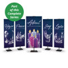 Church Banner - Advent - Advent Candles - Blue Sketch Series