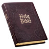 KJV Large-Print Bible - Imitation Leather, Dark Brown