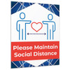 Foam Board Signs - Please Maintain Social Distance - 22" x 28"
