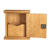 Wooden Tithe & Offering Box - Wall Mounted with Lock - Solid Wood with Oak Stain