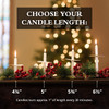 Candlelight Service Set of 250 Vigil Candles 6.5" x 1/2" and Paper Drip Protectors