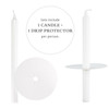 Candlelight Service Set of 100 Vigil Candles 6.5" x 1/2" and Paper Drip Protectors