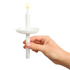 Candlelight Service Set of 250 Vigil Candles 5.75" x 1/2" and Plastic Disc Drip Protectors