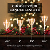 Candlelight Service Set of 100 Vigil Candles 5.75" x 1/2" and Clear Plastic Shields
