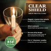 Candlelight Service Set of 100 Vigil Candles 4.25" x 1/2" and Clear Plastic Shields