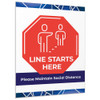 Foam Board Signs - Line Starts Here - 22" x 28"