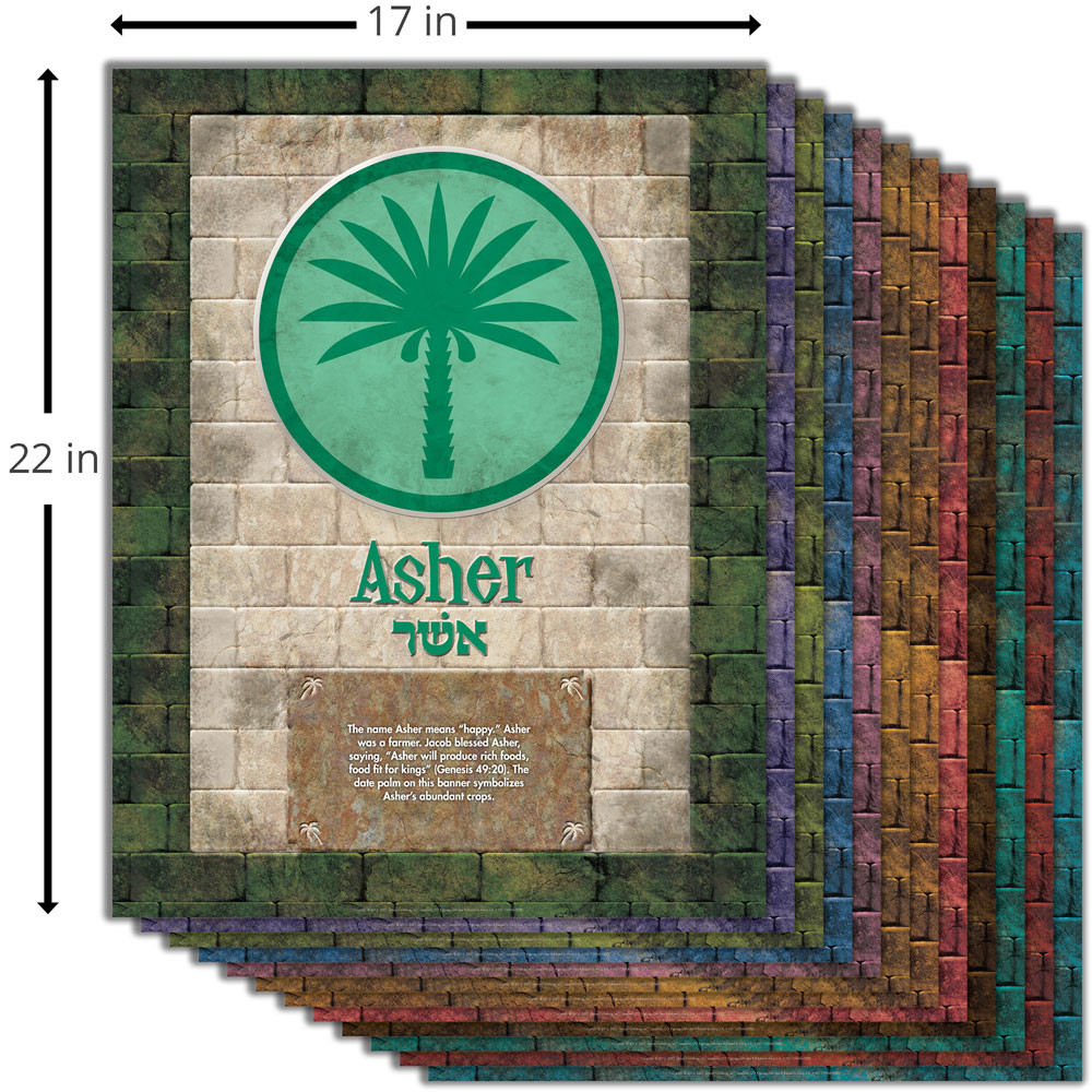 Tribe names poster pack set of 12 17 x 22 babylon vbs 2023