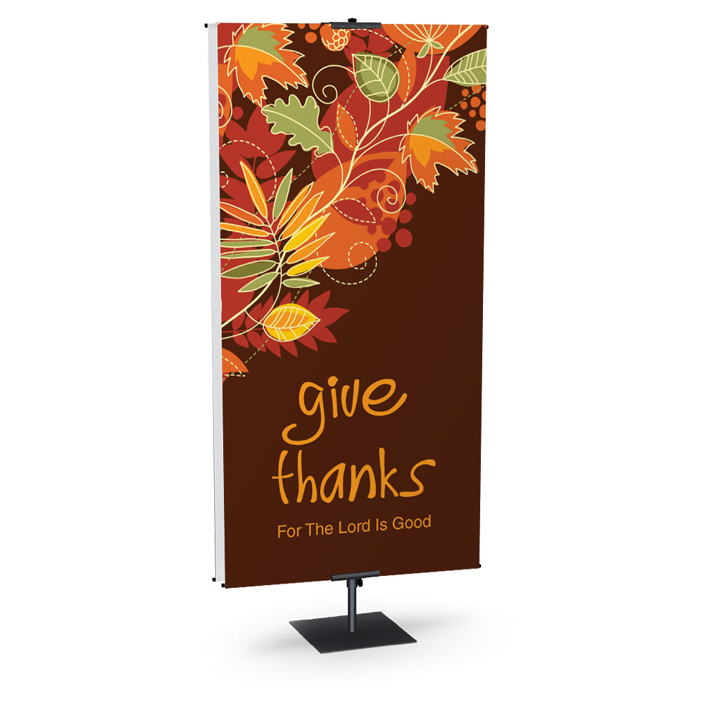 thankseverythingページ Church Banner - Fall & Thanksgiving - Give Thanks