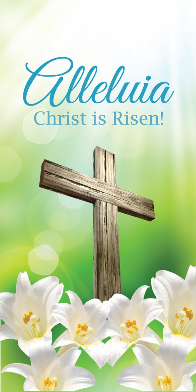 happy easter religious banner