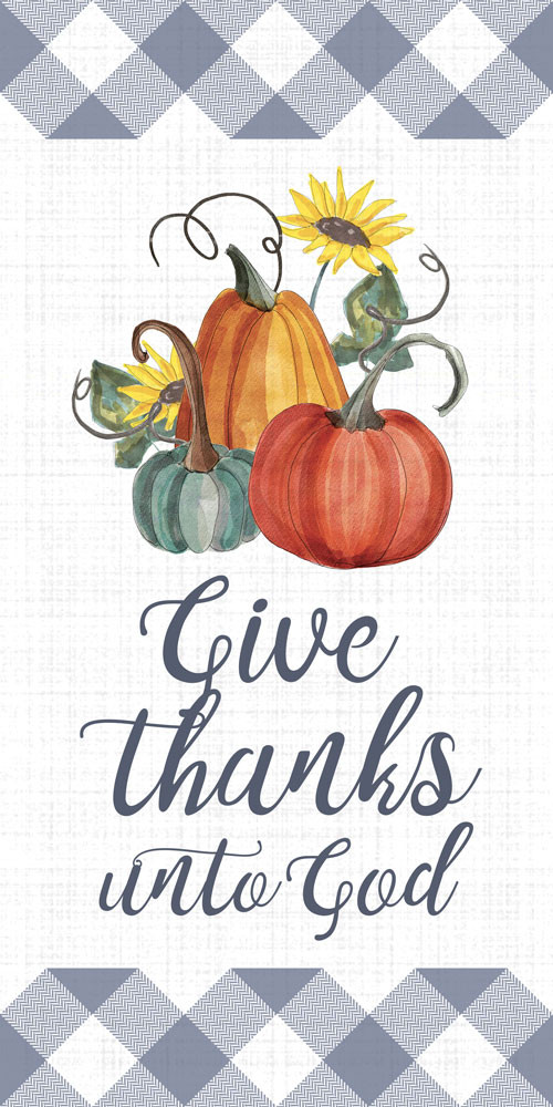 Church Banner - Harvest Plaid - Give Thanks