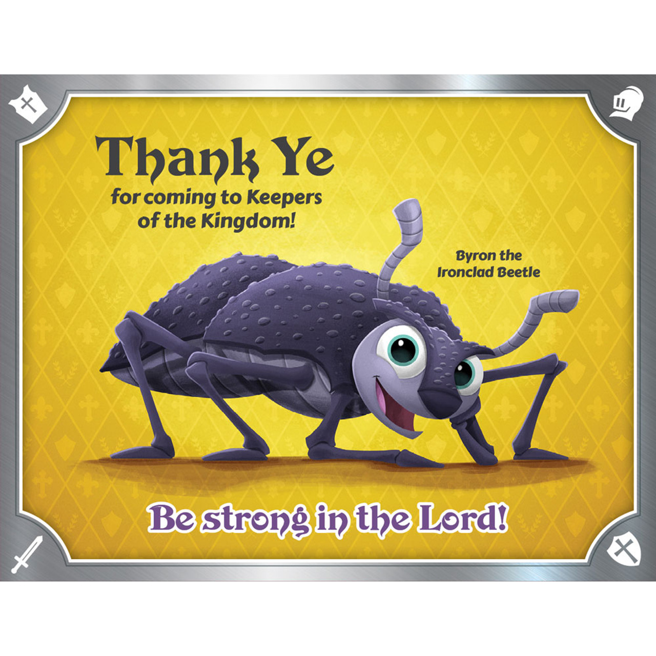 Postcard - Glad you came - 4 per Page - Pack of 40 - Keepers of the Kingdom  VBS 2023