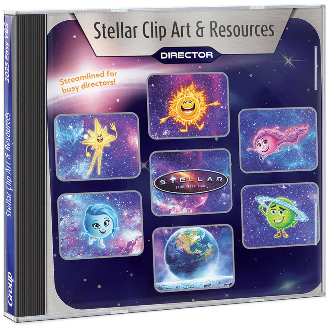 Glitter Stars - Silver - Pack of 6 - 5 - 12 - Stellar VBS 2023 by Group