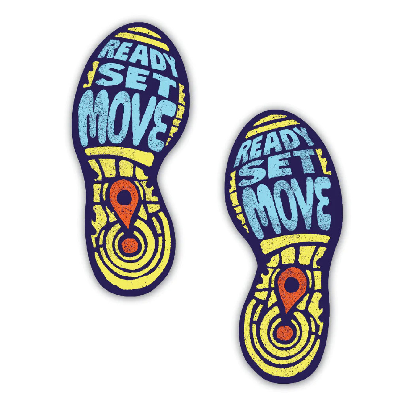 Shoe Steps Floor Clings Ready, Set, Move VBS 2023 by Orange