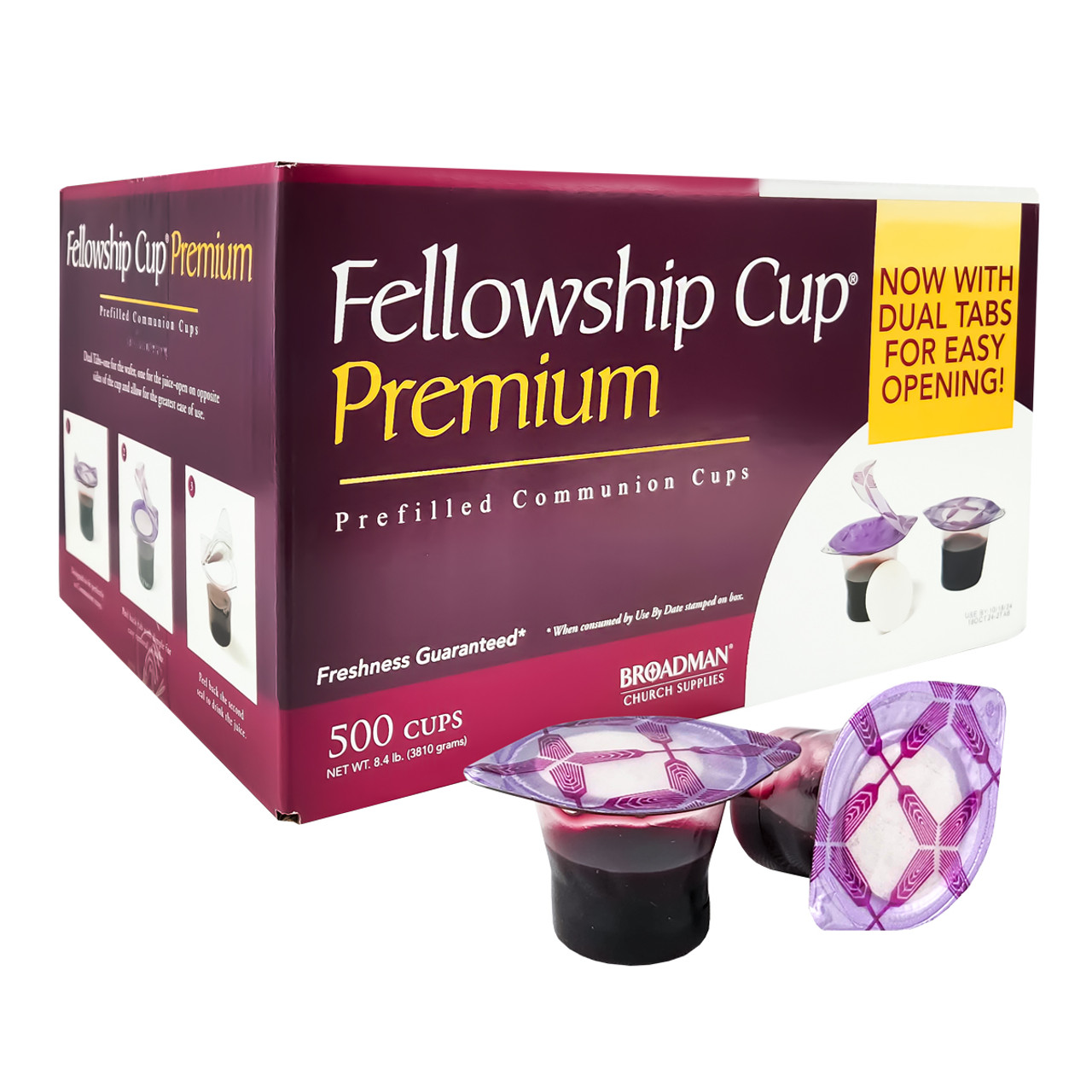 Fellowship Cup PREMIUM - Prefilled Communion Cups - Wafer & Juice Sets (Box  of 500) - Concordia Supply