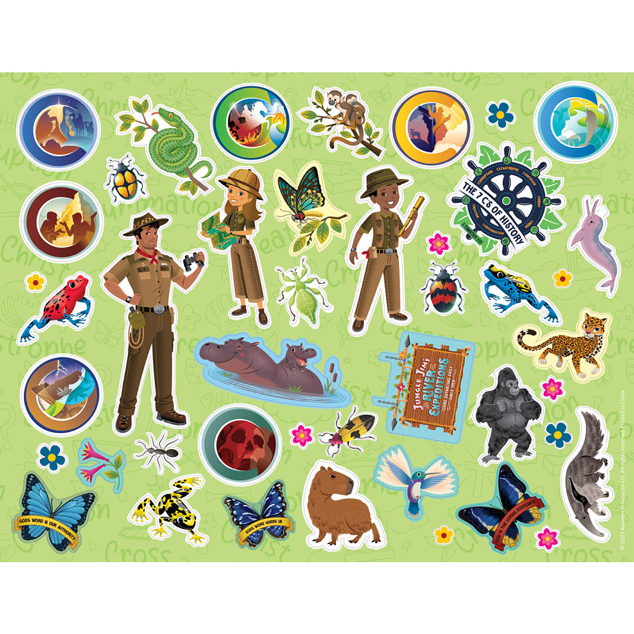 Clip Art Stickers (Pack of 10) Jungle Journey Answers VBS 2024