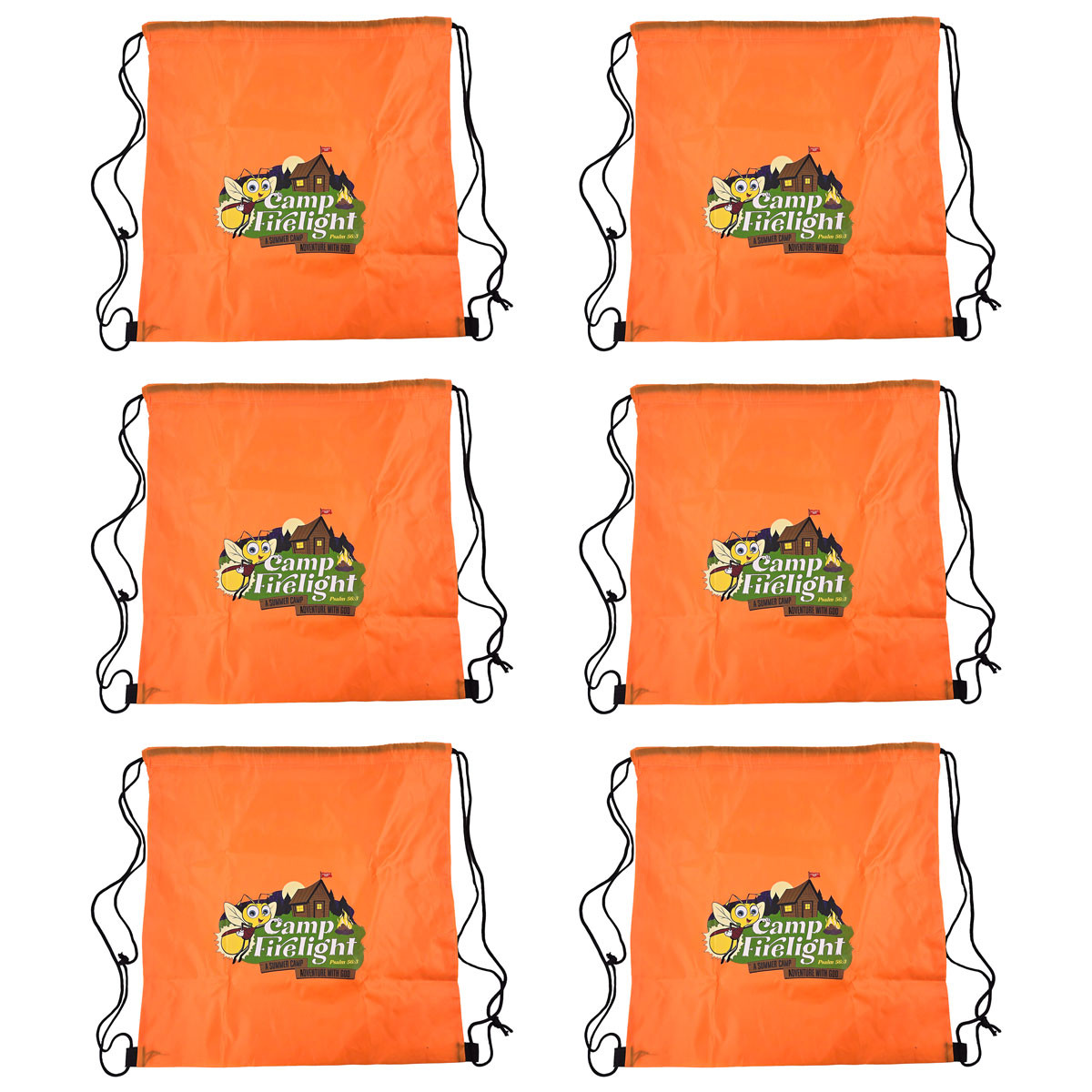 Drawstring Bag - Pack of 6 - Camp Firelight VBS 2025 by Cokesbury