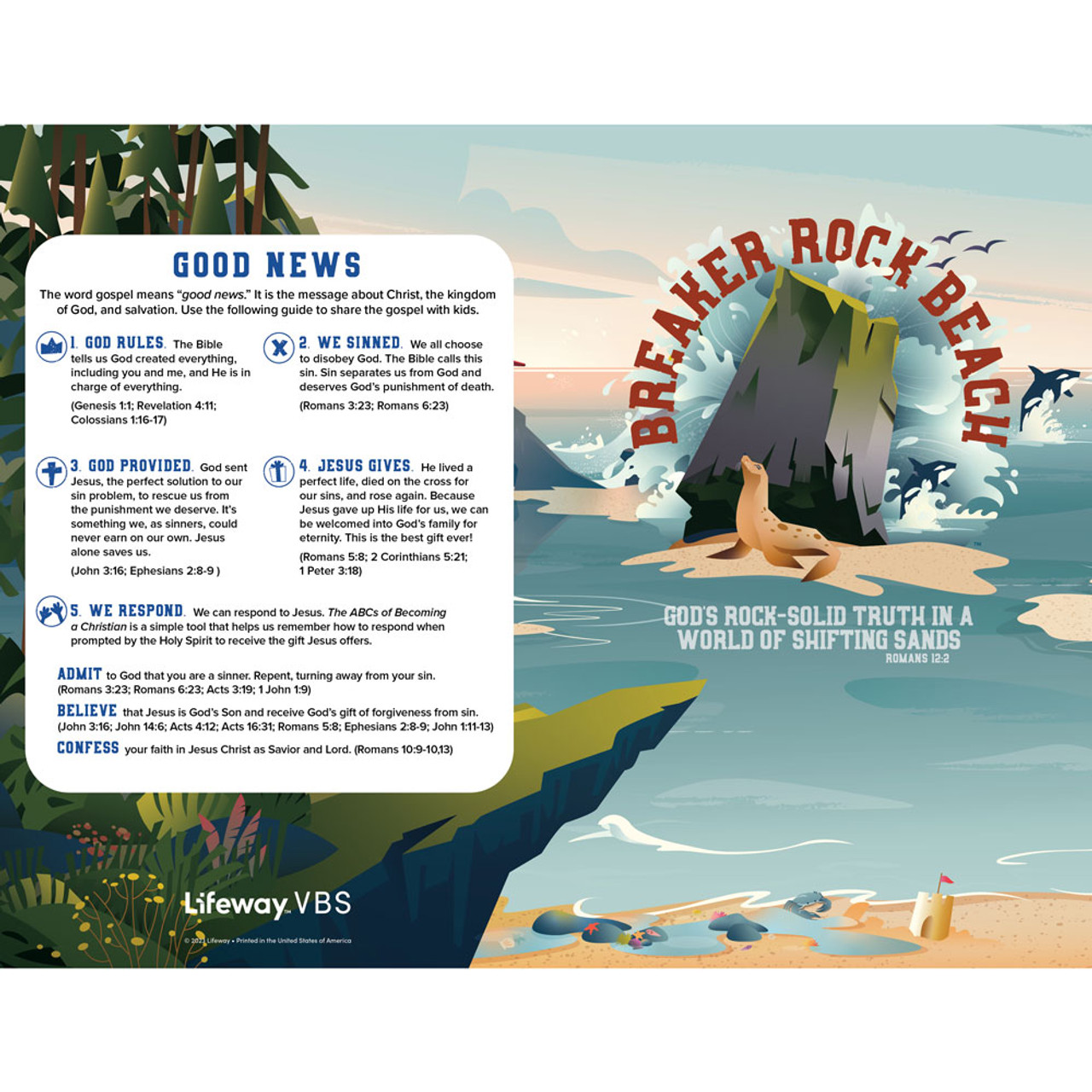 Bulletins Pack of 25 - Breaker Rock Lifeway VBS 2024