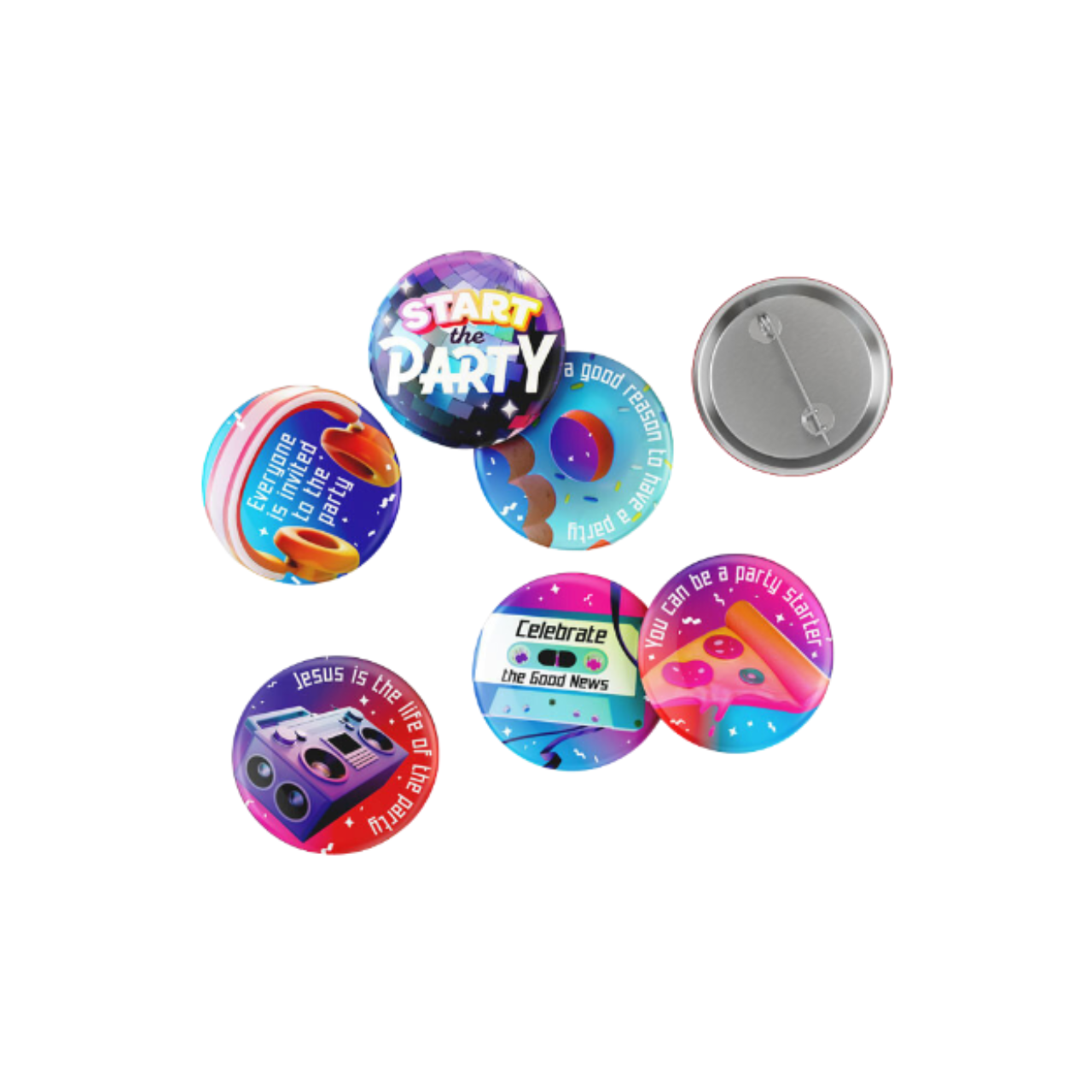 Daily Theme Buttons (12 Packs of 6) - Start the Party VBS 2024 by ...