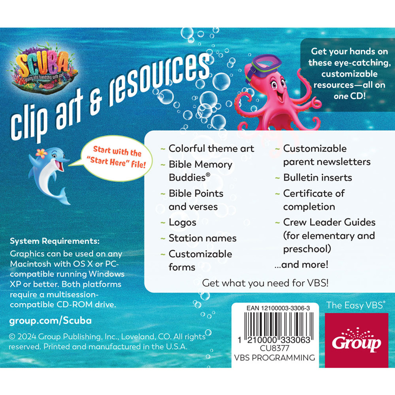 Scuba Clip Art & Resources CD - Scuba VBS 2024 by Group