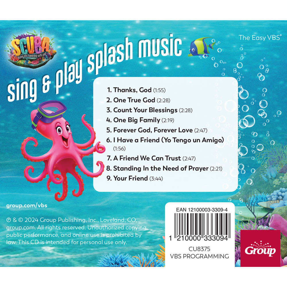 Scuba Music Take-Home CD - Scuba VBS 2024 by Group - Concordia Supply