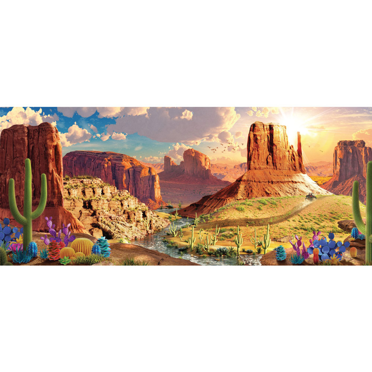 Colorful Canyon Fabric Wall Hanging - Set of 3 panels - 18' x 8 ...