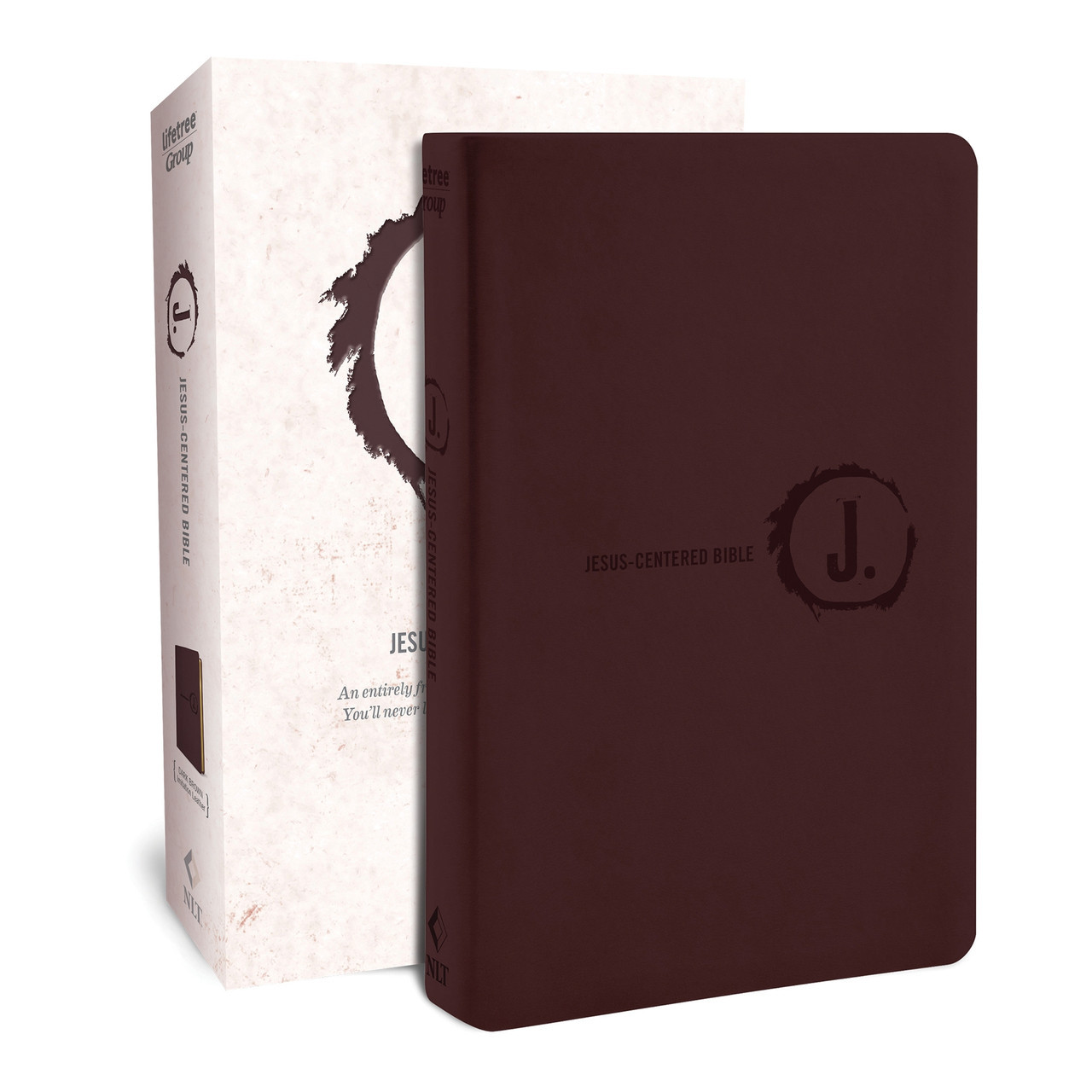 NLT Jesus-Centered Bible (Imitation Leather, Dark Brown