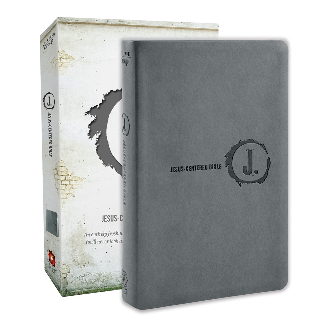 NLT Jesus-Centered Bible (Imitation Leather, Charcoal) - Concordia