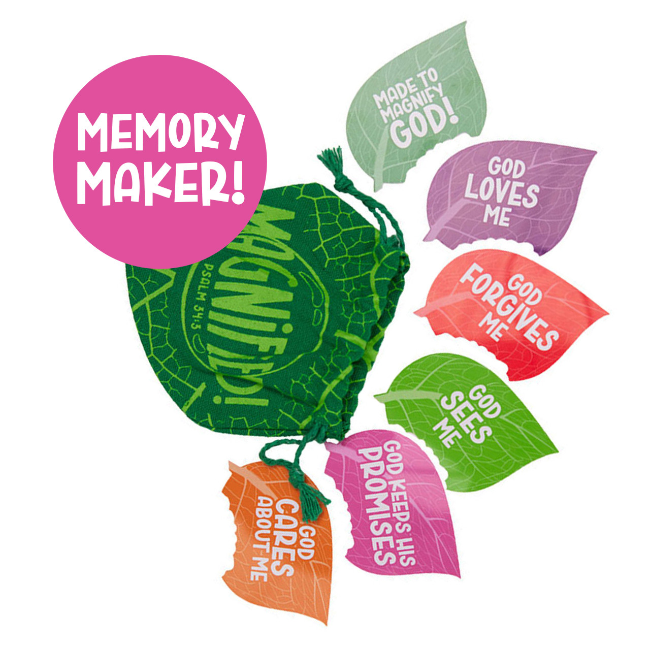 Memory Maker (5 Sets of 6 Tags and 1 Bag) - Enough for 5 kids 