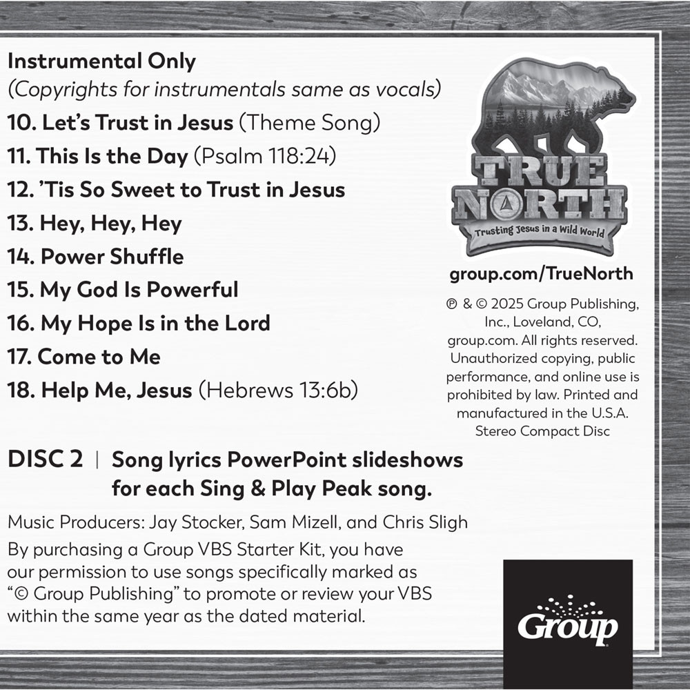 Sing & Play Peak Music CD - Leader Version - 2 CD Set - True North