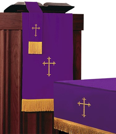 Parament 3-pc Set (Pav) - Hunter/Purple/Cross - Concordia Supply