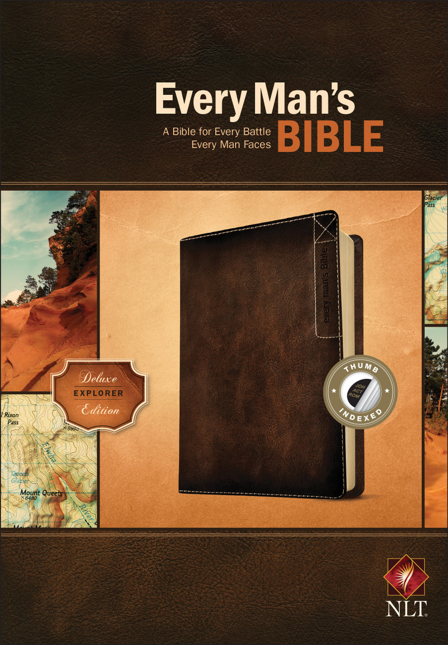 NLT Every Man's Bible Deluxe Explorer Edition, Indexed (Imitation