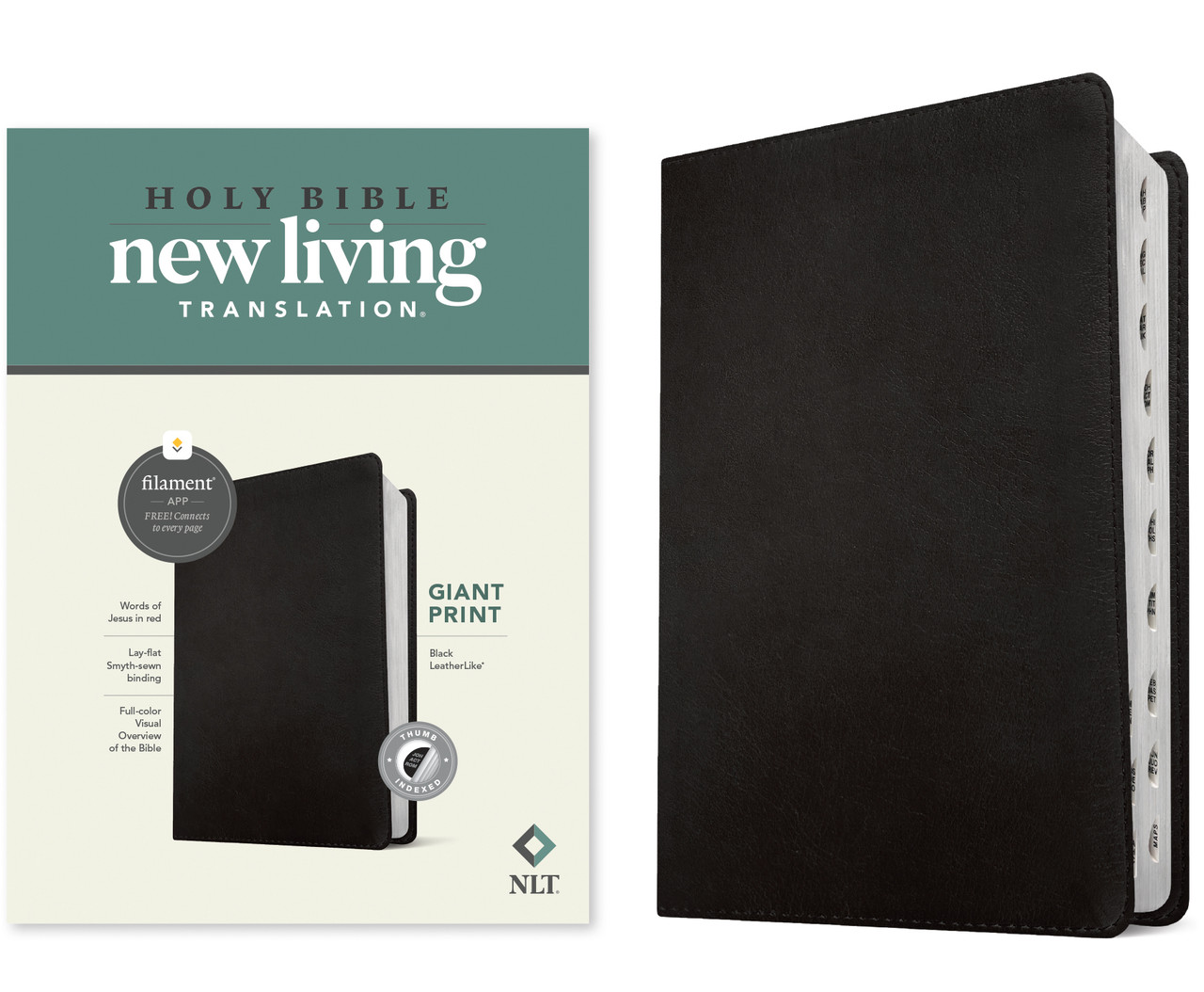 NLT Giant Print Bible, Filament Enabled, Indexed (Imitation