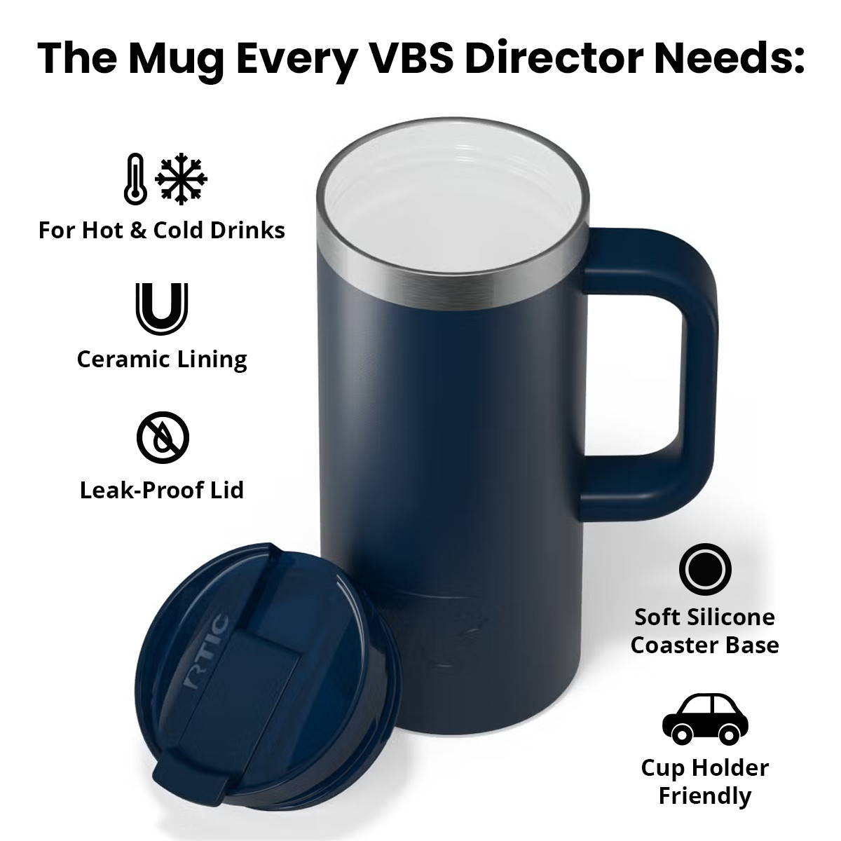 VBS 2026 Edition Gift: 16oz Travel Mug - Navy - Concordia Supply