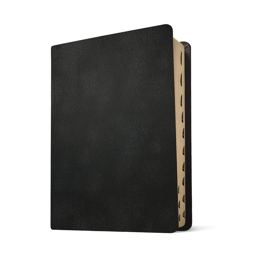 NLT Wide Margin Bible, Thumb Indexed (Genuine Leather, Black