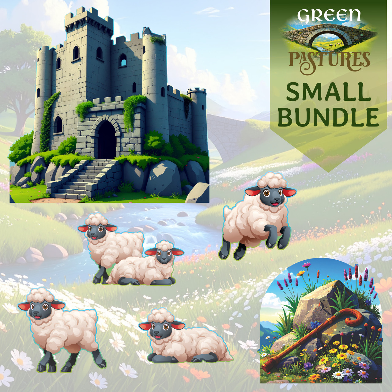 Green Pastures 3-Sets Small Display Bundle - Easy Scene Pop-Up
