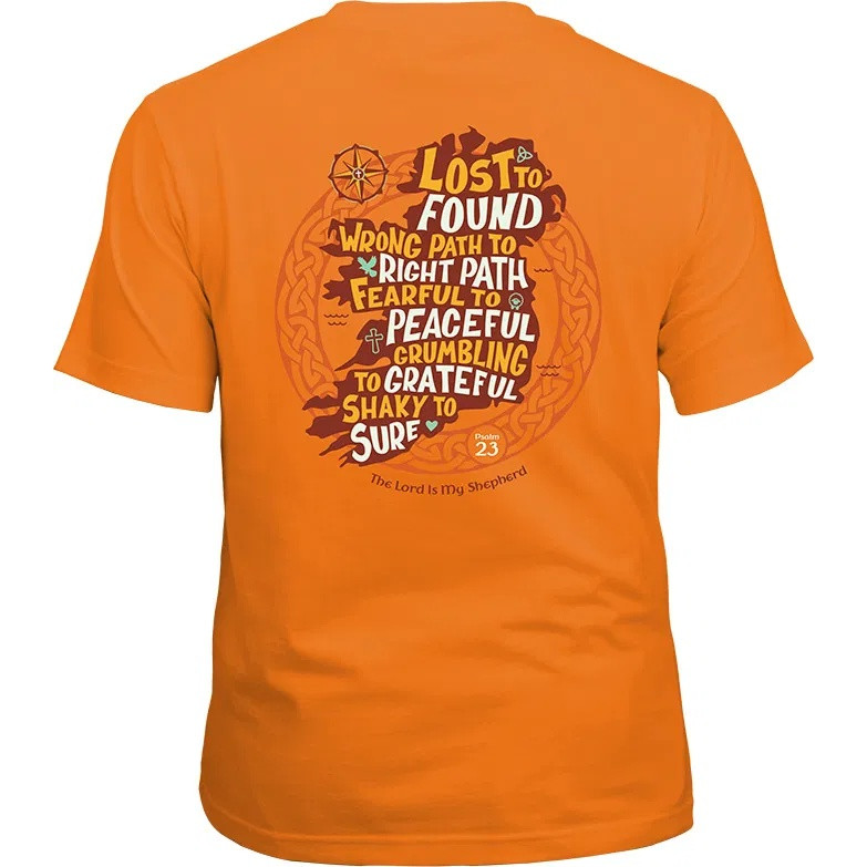 ESSAY BIG SHIRT orange check エッセイ Orange T-shirt Y-L - Emerald Crossing VBS 2026 by Answers