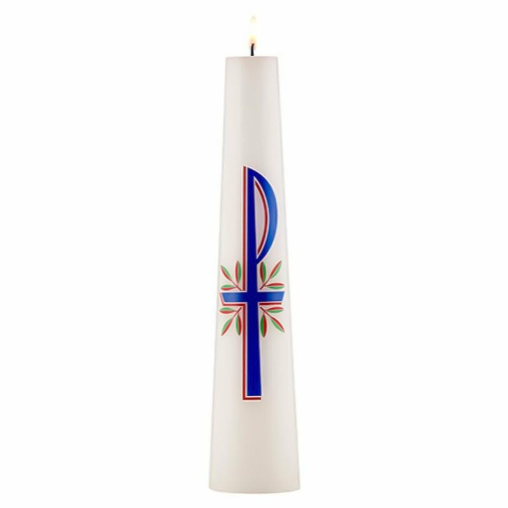 Chi Rho Conical Pillar Christ Candle - 3
