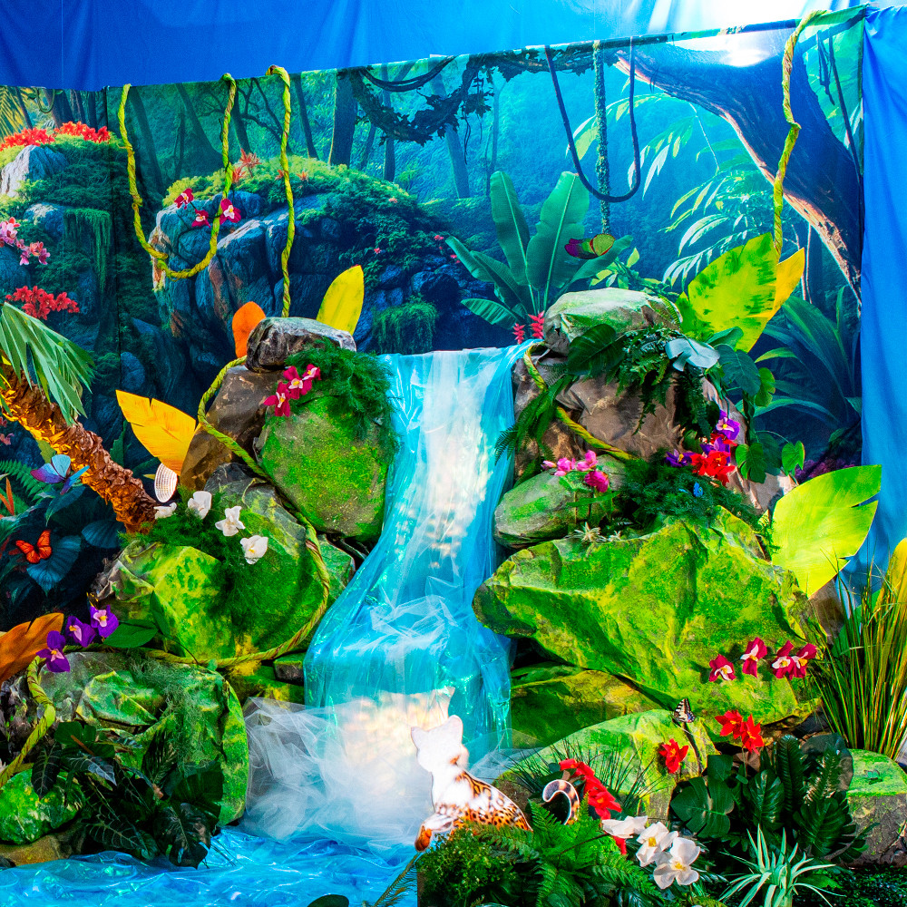 Rainforest Refuge Fabric Wall Hanging Backdrop Extension (set of 2