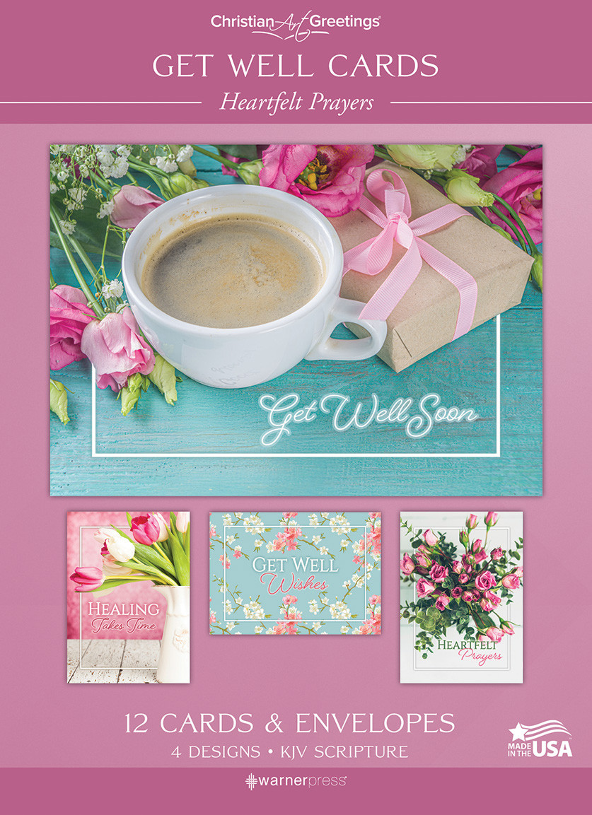 Boxed Cards - Get Well - Heartfelt Prayers (Pack of 12