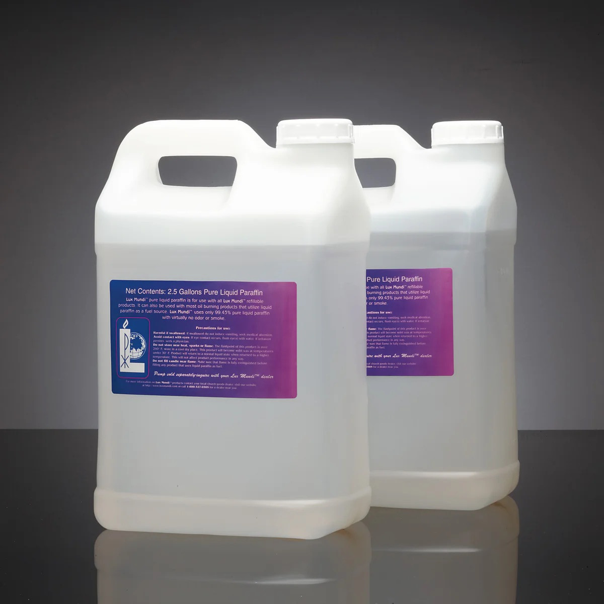 Lux Mundi Pure Liquid Paraffin - 2.5 Gallon Jug - Case of 2