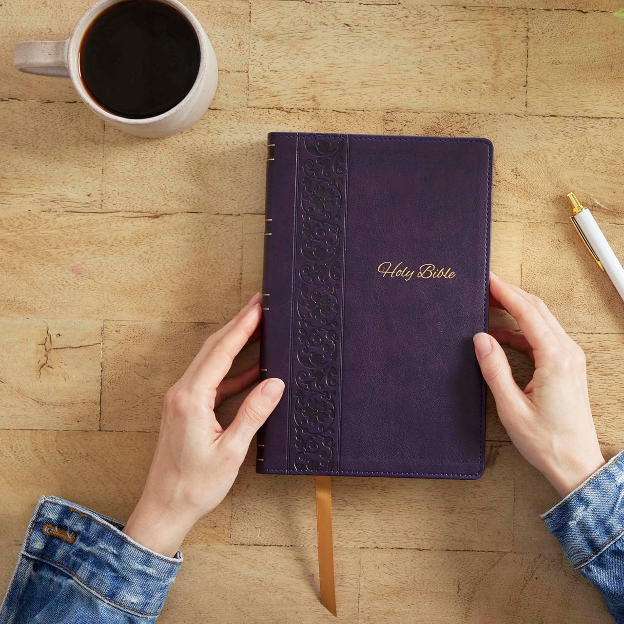 KJV Holy Bible (Personal Size Giant Print, Purple Leathersoft
