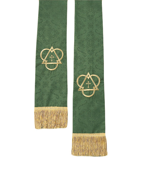 Jacquard Purple/Green Reversible Stole 90
