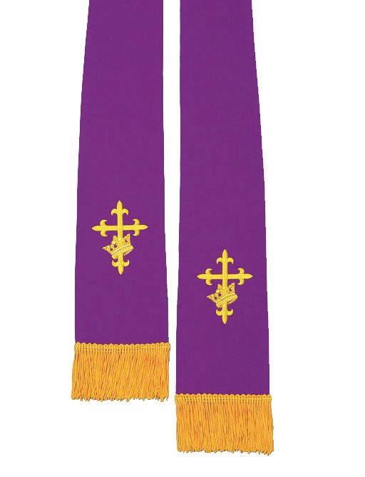 Reversible Stole, Purple/Green 90