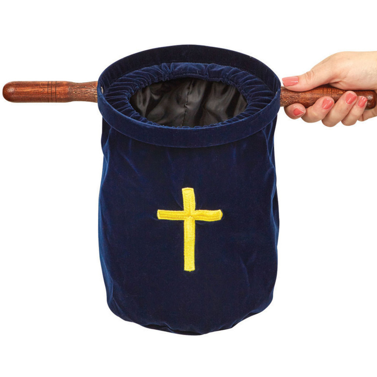 Children's hand holding velvet offering bag used in church. 6274273 Stock  Photo at Vecteezy