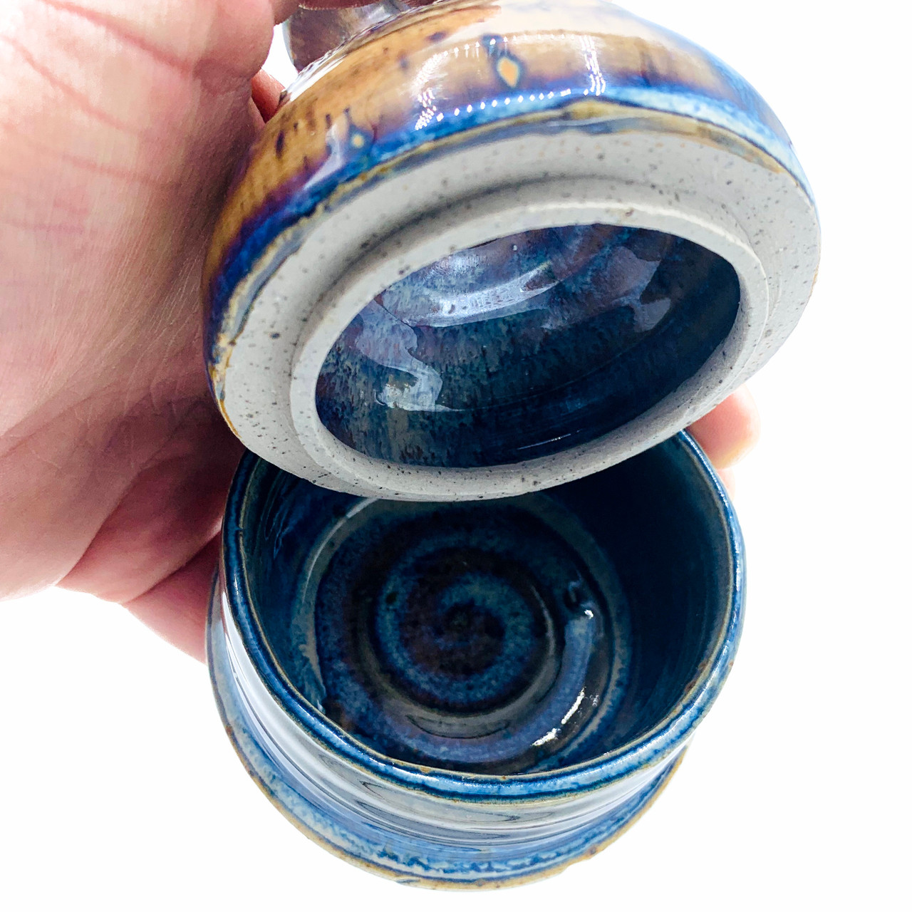 Ash Pyxis Rose & Blue - Handcrafted Stoneware - Concordia Supply