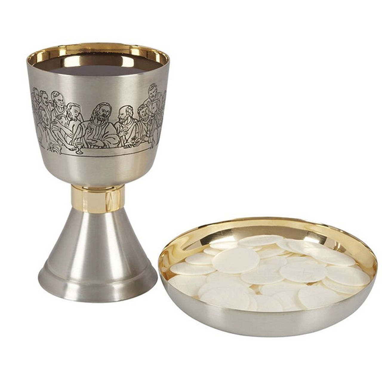 Last Supper Etchd Chalice/paten - Concordia Supply